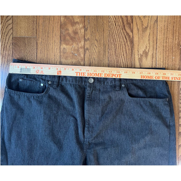 Joseph Abboud Big & Tall Straight Leg Denim, Dark Gray Wash, 40W x 32L - Picture 7 of 12